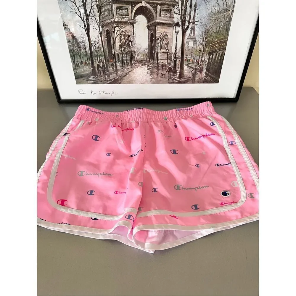 Champion Pink Candy 'Champion' Script Varsity Shorts‎